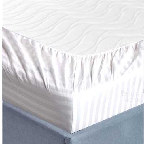 Sábana Ajustable o Resortada Stripes + Funda Blanco