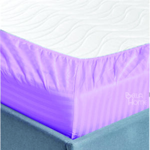 Sábana Ajustable o Resortada Stripes + Funda Lila