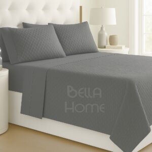 Juego De Sábanas Silky - Algodón Gris Oscuro