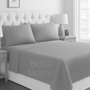 Juego De Sábanas Silky - Algodón Gris Plata